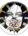 Black Blossom - Oversized Modern Wall Clock