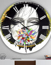 Black Blossom - Oversized Modern Wall Clock