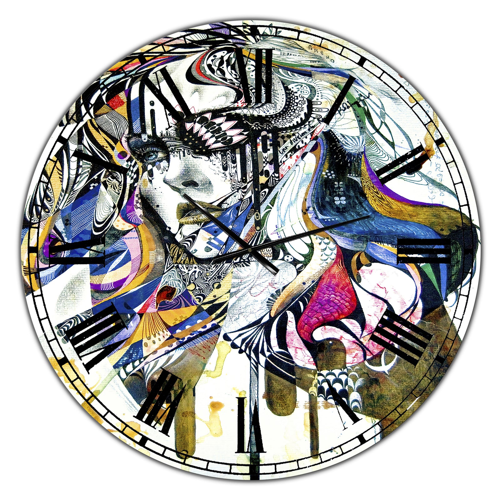 Reminiscence II - Oversized Modern Wall Clock