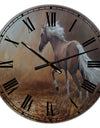 Porch & Den [Clock] Running Brown Horse - Large Cottage Wall Clock