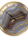 Golden Core Agate - Large Fashion Wall Clock
