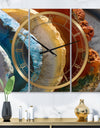 Mineral Slice XV - Large Fashion Wall Clock - 3 Panels