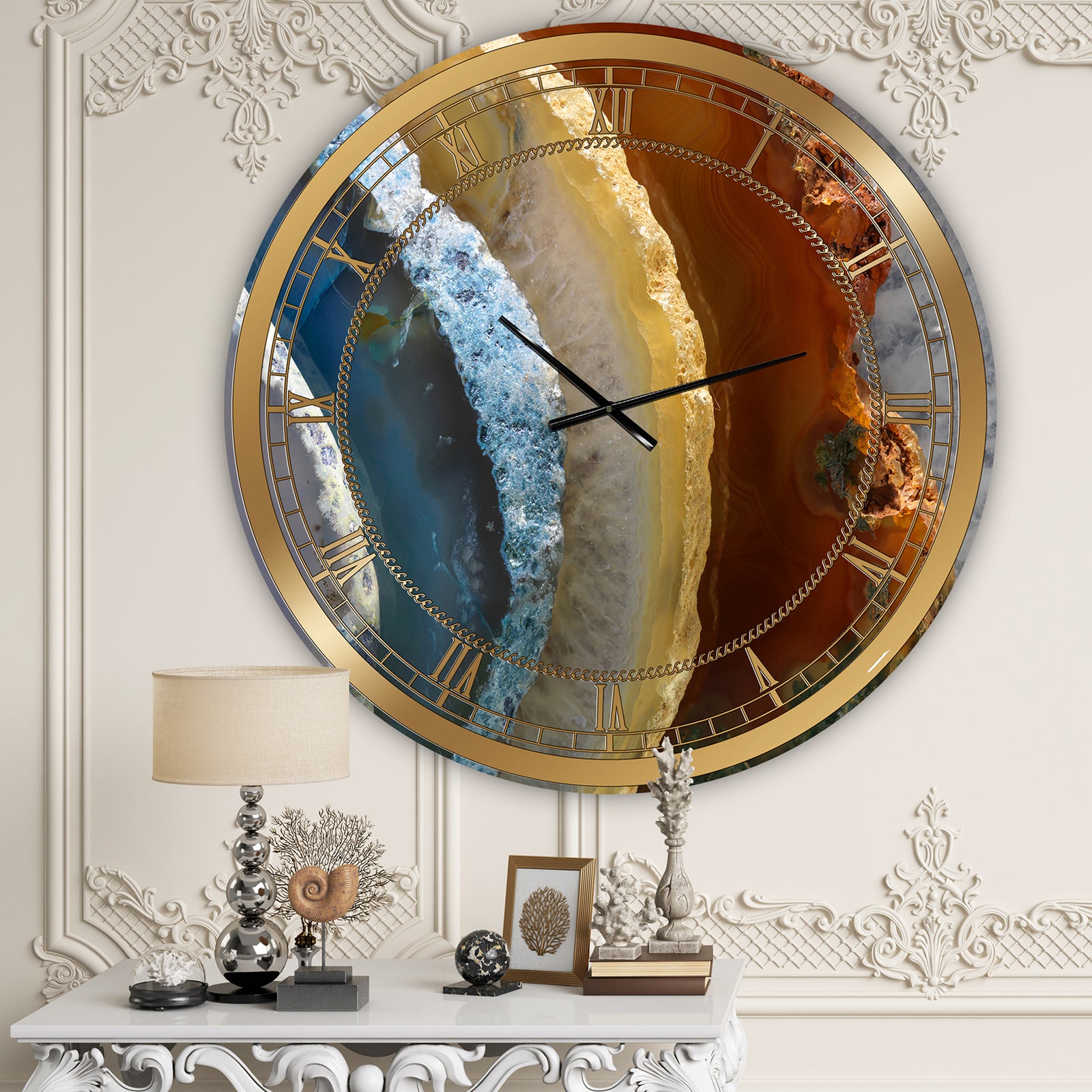 Mineral Slice XV - Oversized Fashion Wall Clock