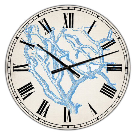 Blue Coral 2 - Nautical & Coastal Wall Clock