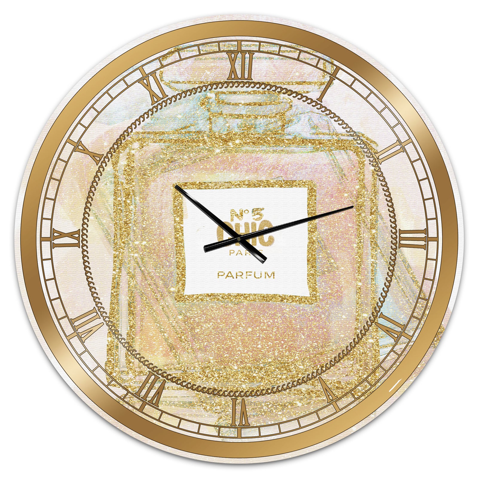 Chic Nr 5 Paris Parfum I - Oversized Fashion Wall Clock
