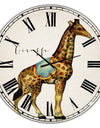 Circus Animals Giraffe - Oversized Cottage Wall Clock