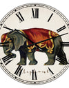 Circus Animals Elephant - Large Cottage Wall Clock