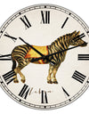 Circus Animals Zebra - Large Cottage Wall Clock