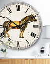 Circus Animals Zebra - Large Cottage Wall Clock