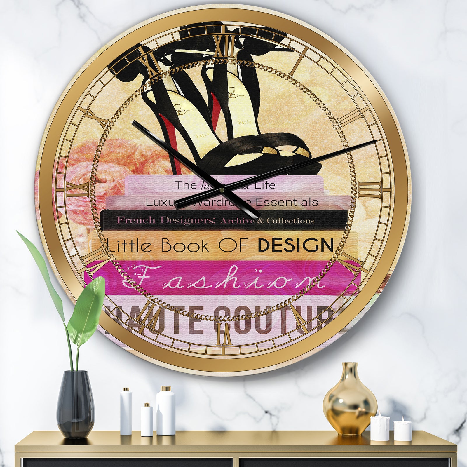 Fashionista Reads 2 - Large Fashion Wall Clock