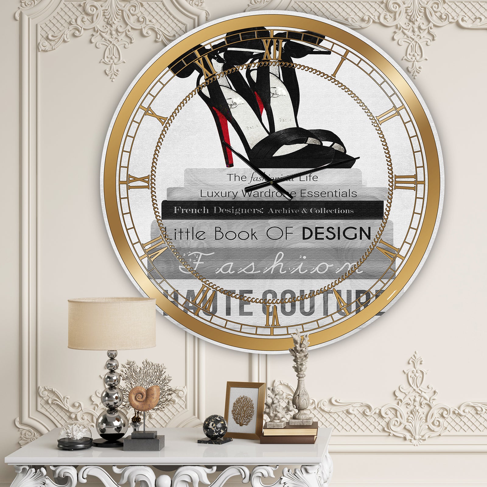Fashionista Reads 3 - Oversized Fashion Wall Clock