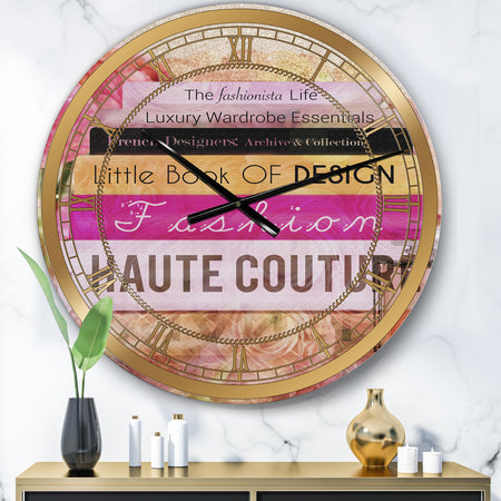 Fashionista Reads - Large Fashion Wall Clock