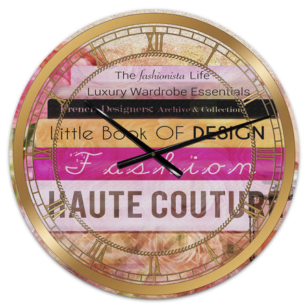 Fashionista Reads - Large Fashion Wall Clock