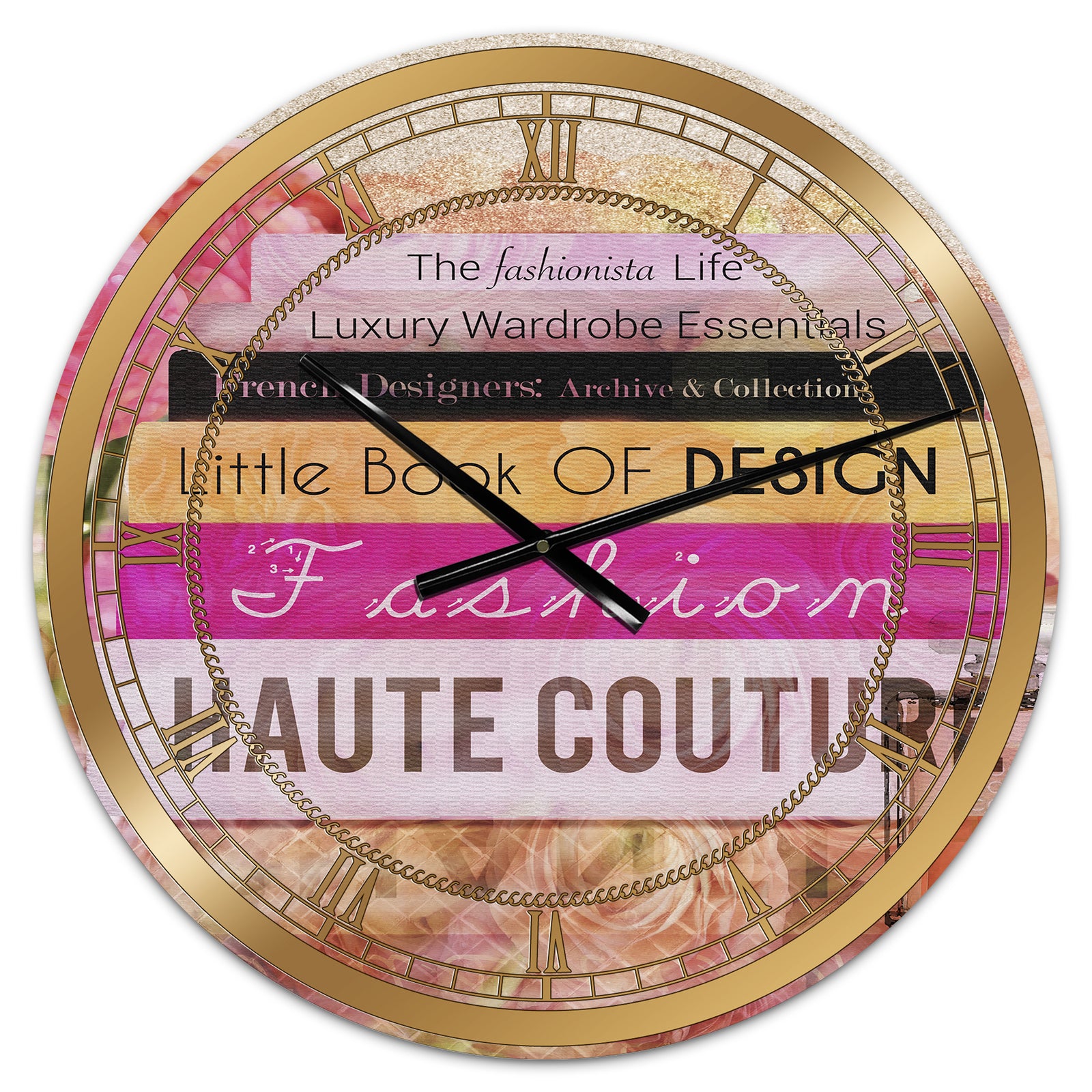 Fashionista Reads - Large Fashion Wall Clock