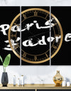 Paris Jadore - Oversized Fashion Wall Clock - 3 Panels