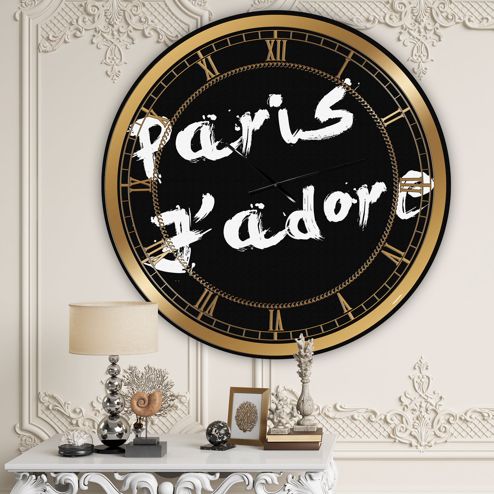 Paris Jadore - Oversized Fashion Wall Clock
