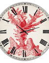 Red Coral 1 - Oversized Nautical & Coastal Wall Clock