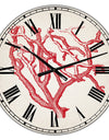 Red Coral 2 - Large Nautical & Coastal Wall Clock