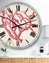 Red Coral 2 - Large Nautical & Coastal Wall Clock