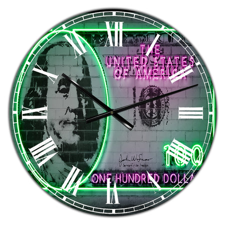 100 dollars - Large Modern Wall Clock