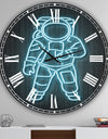 Neon Astronaut - Oversized Modern Wall Clock
