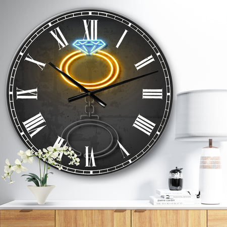 Diamond ring - Large Modern Wall Clock