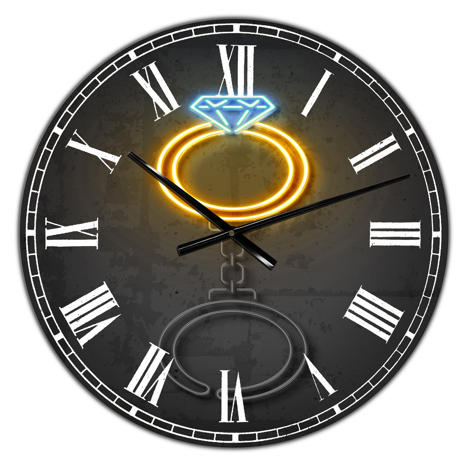 Diamond ring - Large Modern Wall Clock