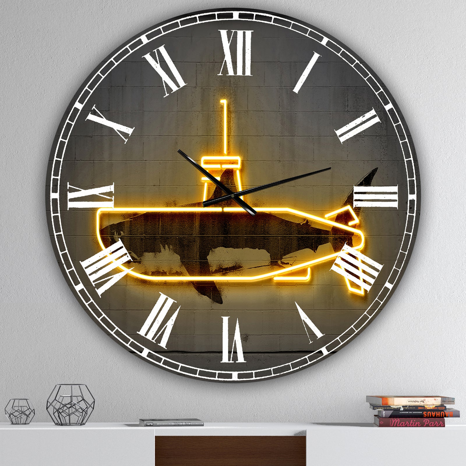 Yellow submarine - Oversized Modern Wall Clock