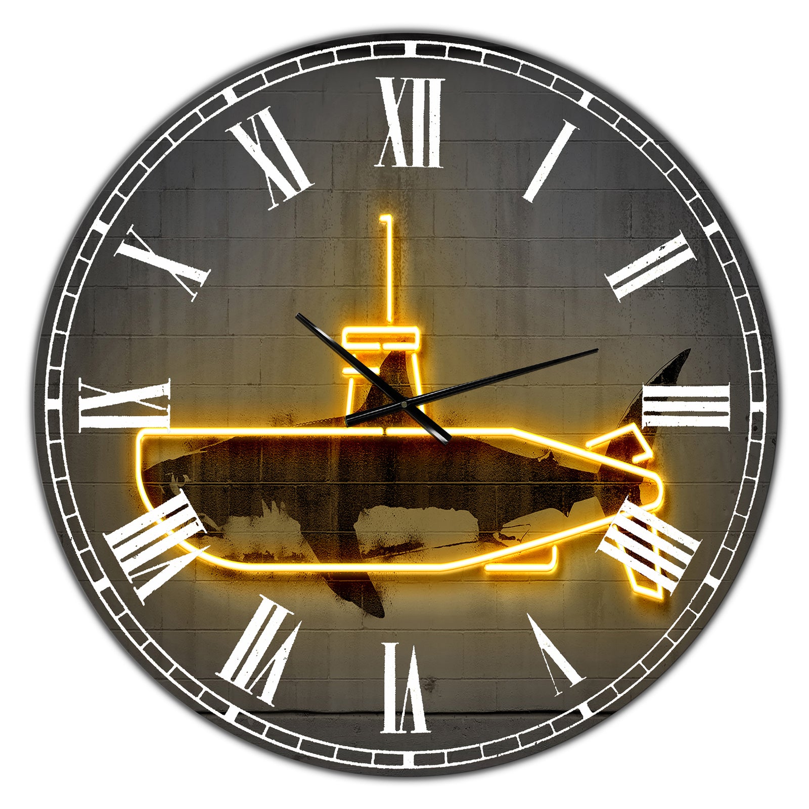 Yellow submarine - Oversized Modern Wall Clock