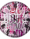 Grunge Love Square - Oversized Cottage Wall Clock