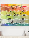 Flanneur (Square) - Oversized Mid-Century Wall Clock - 3 Panels