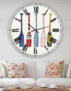 Five Paddles - Oversized Lake House Wall Clock