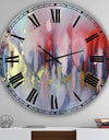 Chinook Composition of Red Blue And Yellow - Oversized Modern Wall Clock