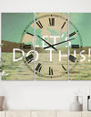 Lets Do This - Large Cottage Wall Clock - 3 Panels