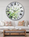 Flower Cleome Splash II - Traditional Floral Oversized Wall CLock