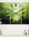 Into the Clearing Forest - Cottage 3 Panels Large Wall CLock