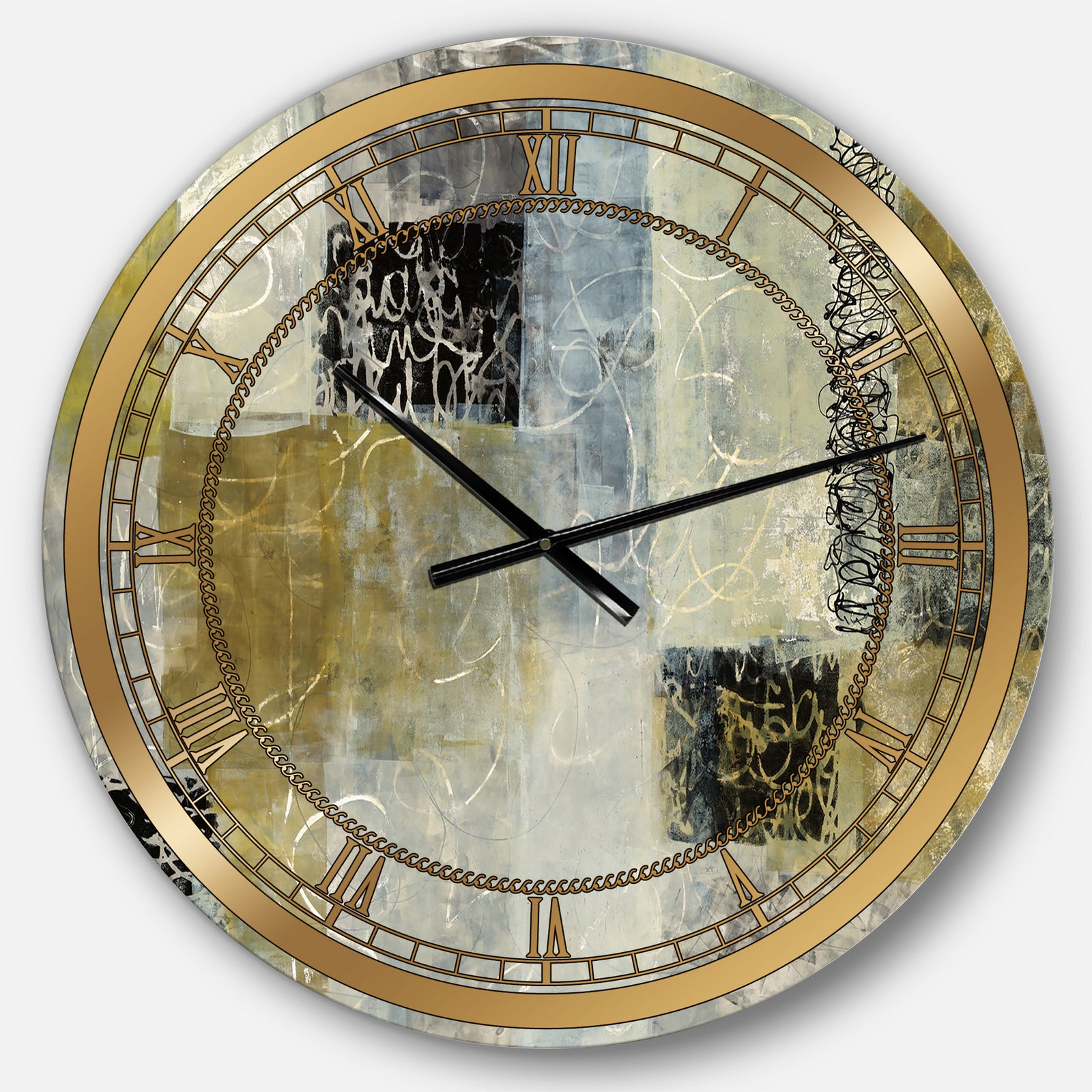 Multicolor Twin City - Glam Large Wall CLock