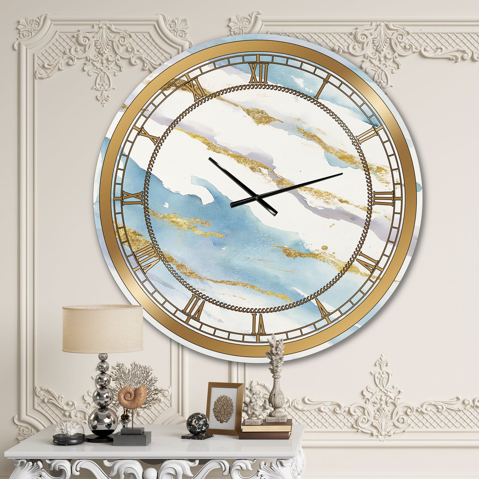 Abstract Drift v2 - Posh & Lux Large Wall CLock