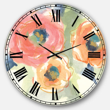 Multicolor Buttercup II - Cottage Oversized Wall CLock
