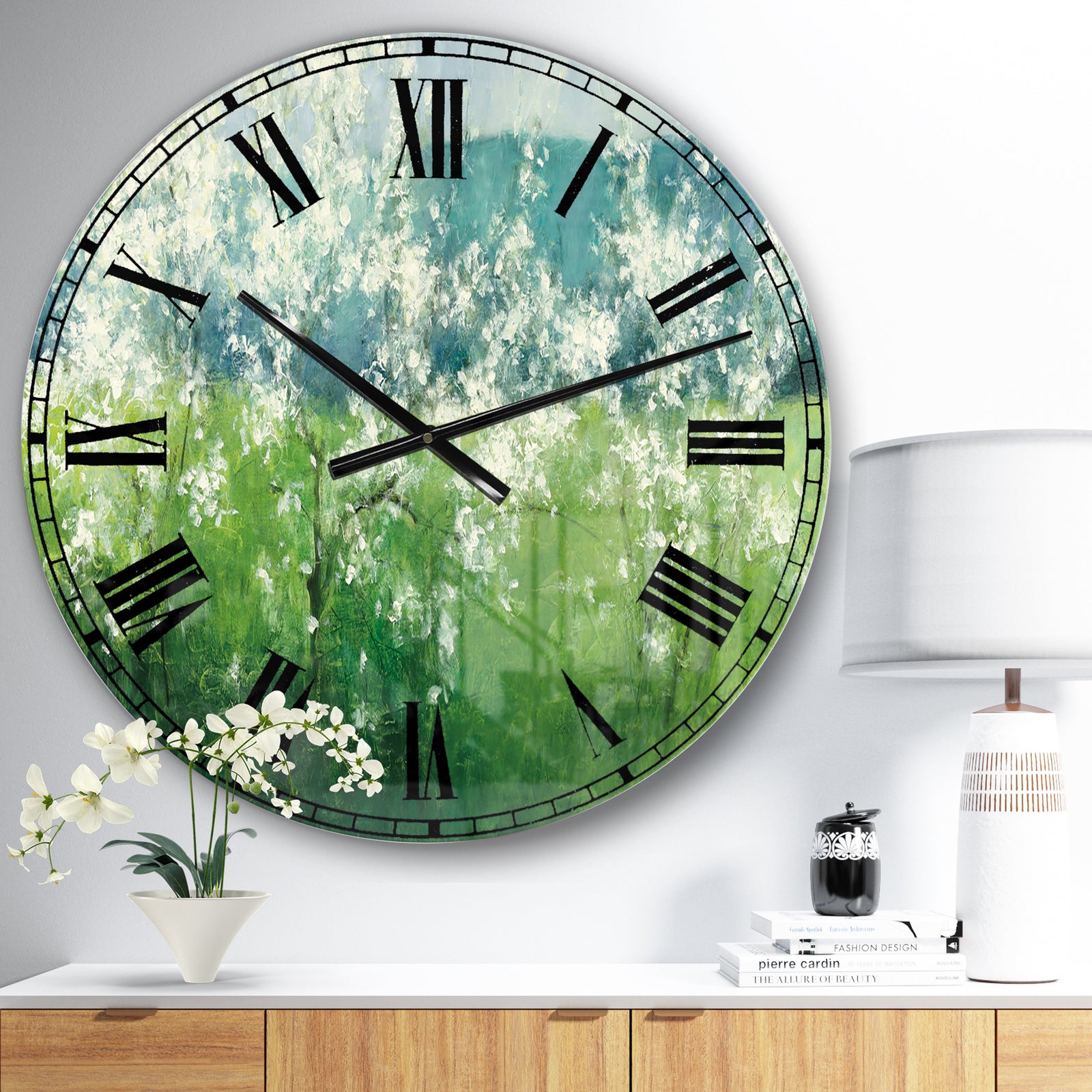 Green Mountain Spring - Cottage Large Wall CLock