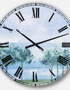 Tree Across the Lake - Traditional Large Wall CLock