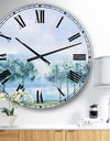 Tree Across the Lake - Traditional Large Wall CLock