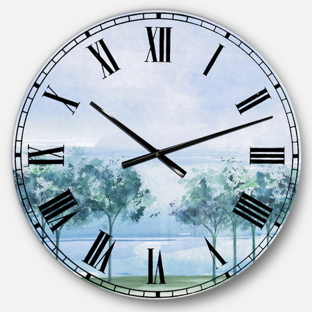 Tree Across the Lake - Traditional Large Wall CLock