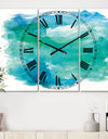 Sea Glass - Cottage 3 Panels Large Wall CLock