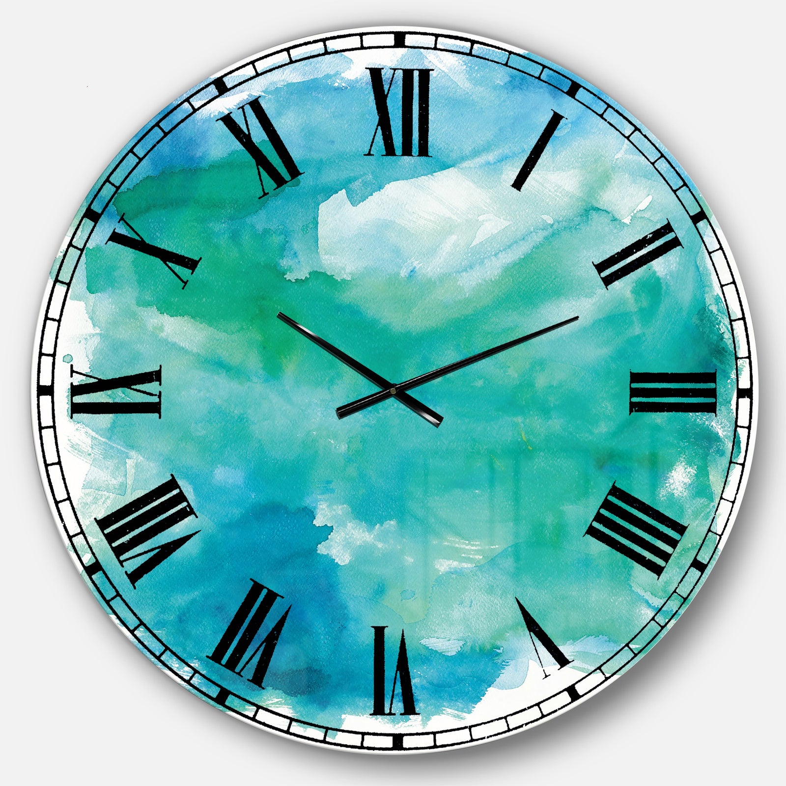 Sea Glass - Traditional Large Wall CLock