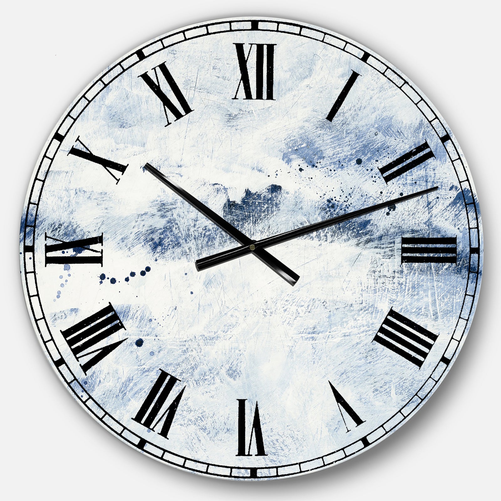 Blue Wipe Out - Traditional Oversized Wall CLock