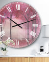 Pink Forest - Traditional Landscape Large Wall CLock