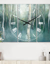 Green Forest Dream - Cottage 3 Panels Large Wall CLock