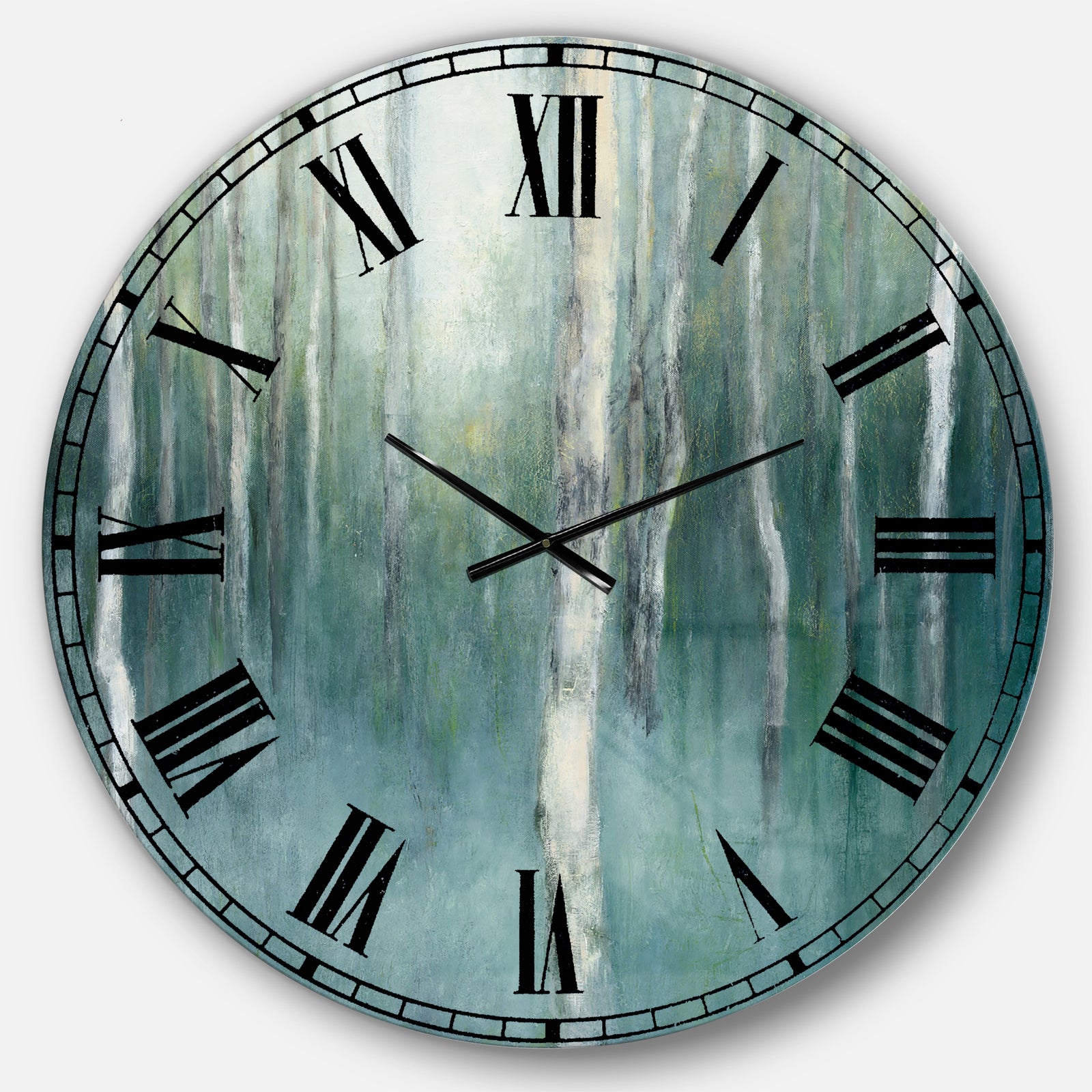 Green Forest Dream - Traditional Landscape Large Wall CLock