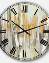 Silver and Yellow Birch Forest - Cottage Large Wall CLock